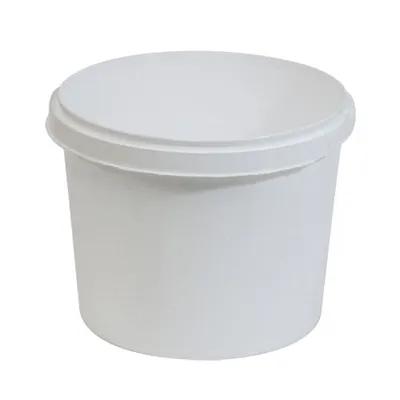 Deli Container Base 160 OZ PP White Round Tamper-Evident Tamper-Resistant 80/Case