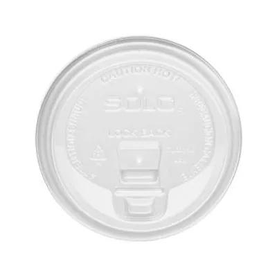 Solo® Travelock™ Lid Dome 3.7X0.9 IN PS White For 10-24 OZ Cup Reclosable Tab Sip Through 100 Count/Pack 10 Packs/Case