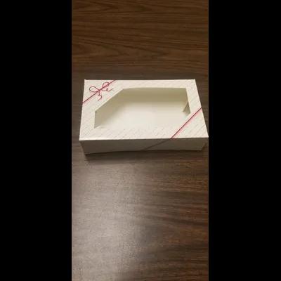 String Ensemble Cookie Box 8.5X5.375X2 IN Paper White Rectangle With Window 200/Case