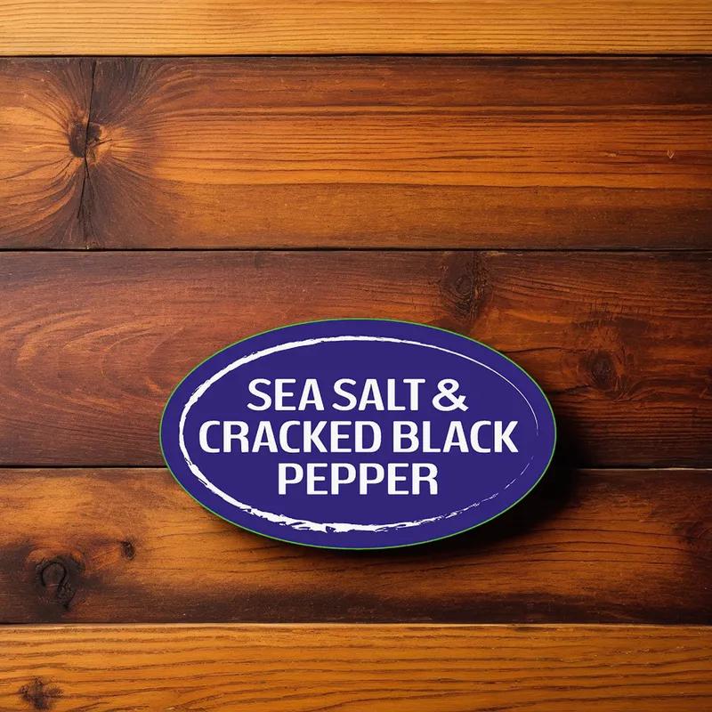 Sea Salt Black Pepper Label Oval 1000/Roll