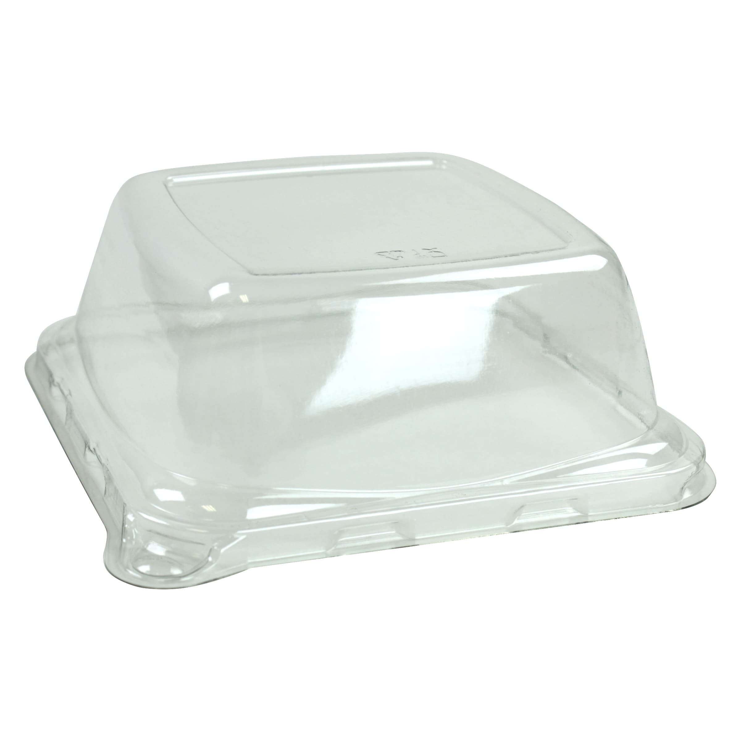 Lid Dome 6X6X2 IN PET Clear Square For Container 300/Case