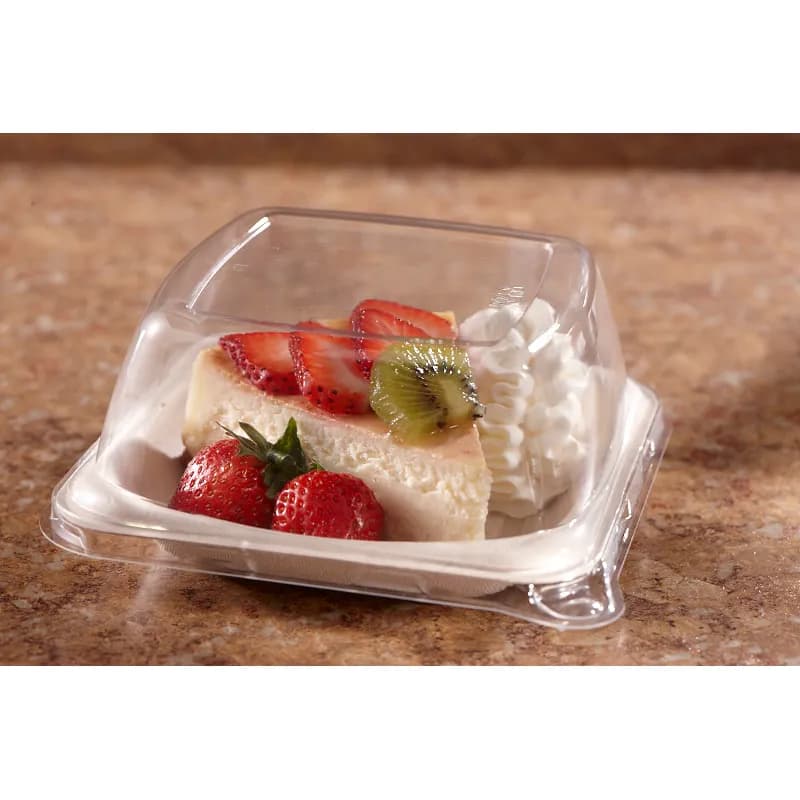 Lid Dome 6X6X2 IN PET Clear Square For Container 300/Case