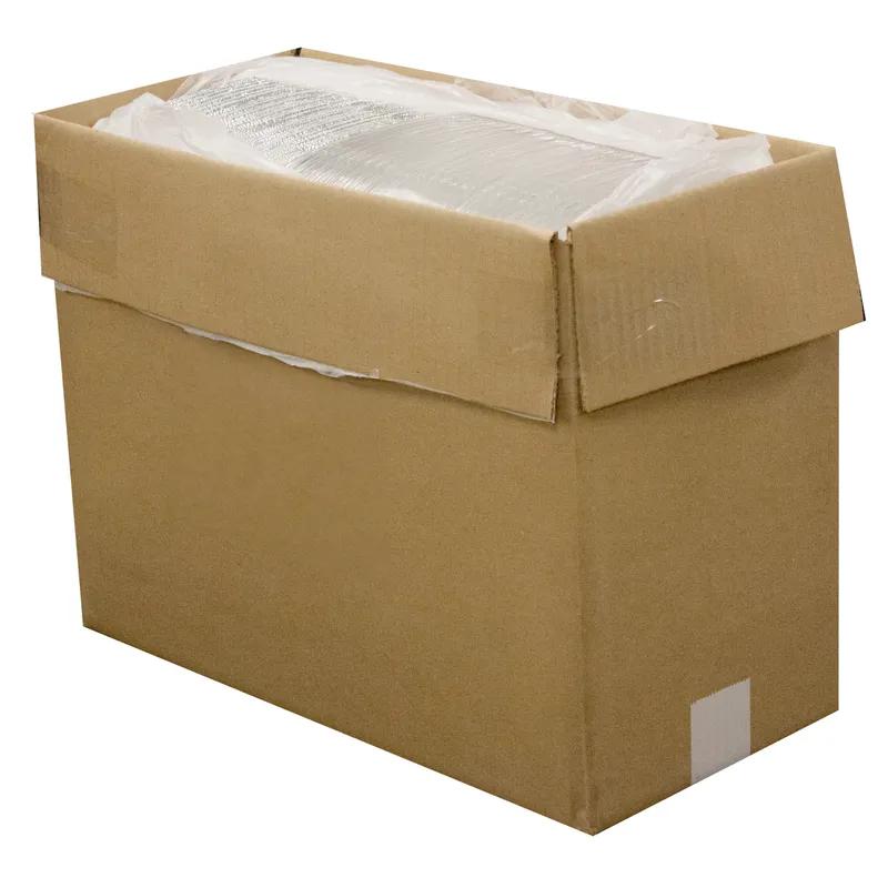 Take-Out Container Base & Lid Combo With Dome Lid 116 OZ Aluminum Silver Rectangle 25/Case