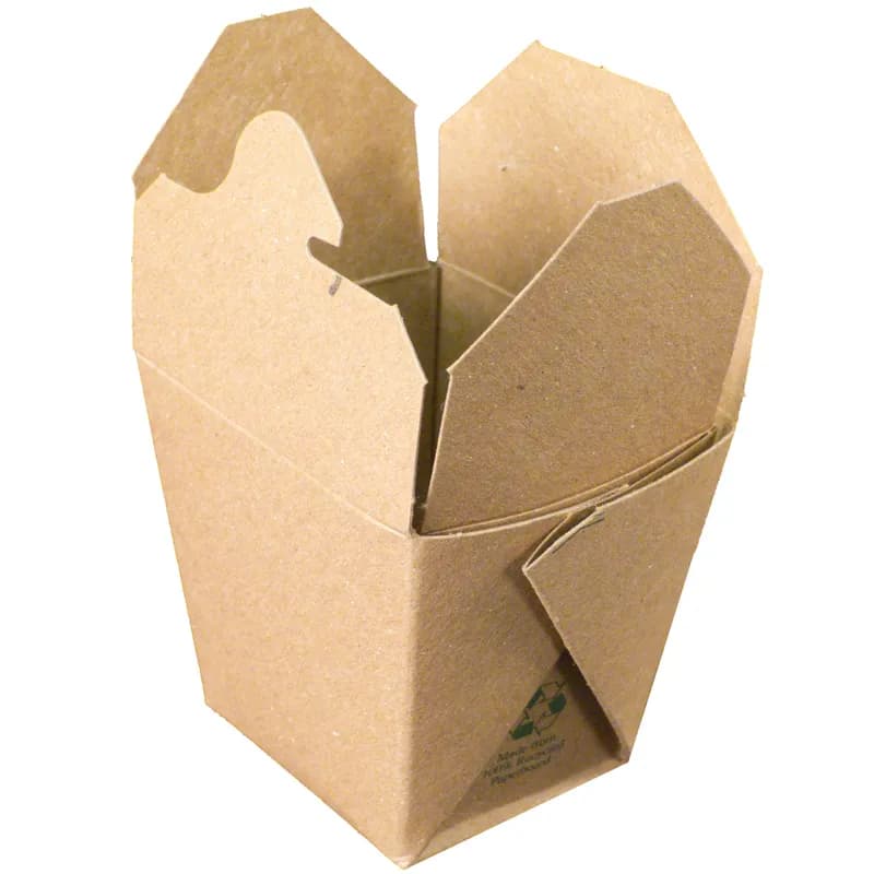 Fold-Pak® Food Pail 8 OZ 3X2.5X2.5 IN Paper Kraft Square Microwave Safe 450/Case