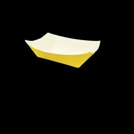 Food Tray 3 LB Paper Yellow Rectangle 500/Case