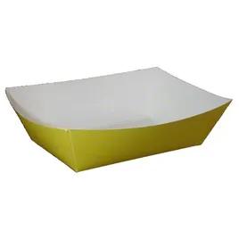 Food Tray 3 LB Paper Yellow Rectangle 500/Case