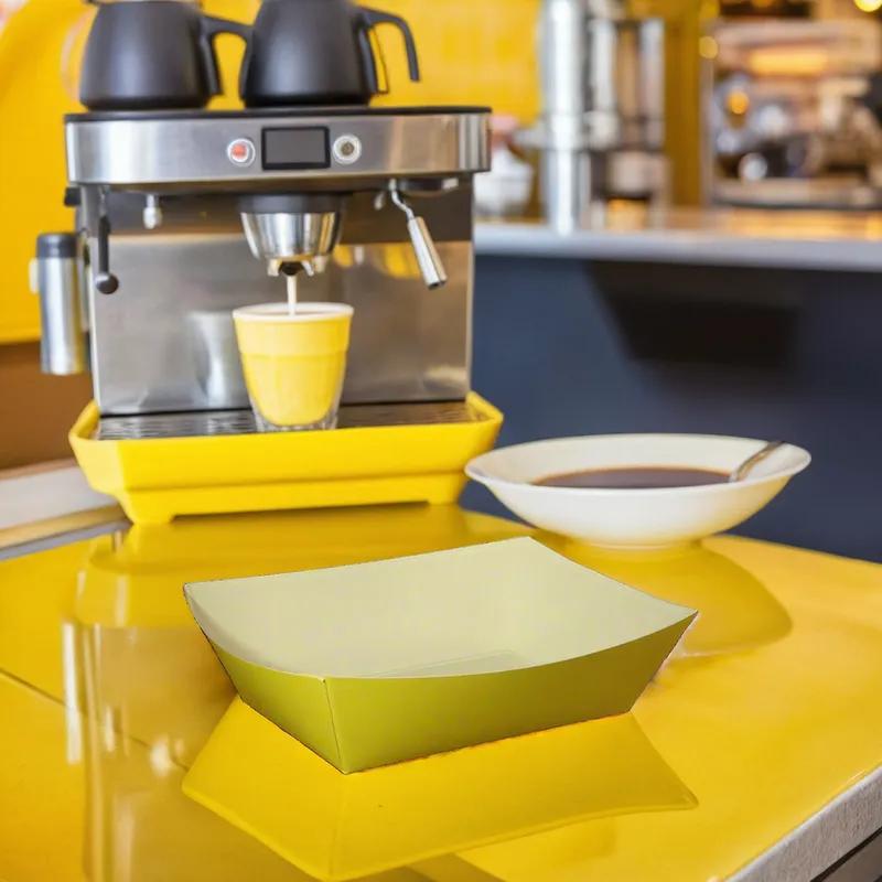 Food Tray 3 LB Paper Yellow Rectangle 500/Case