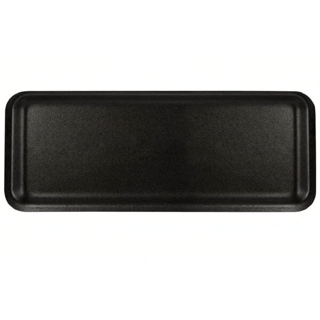 7P Meat Tray 5.81X14.88X0.94 IN Polystyrene Foam Black 250/Case