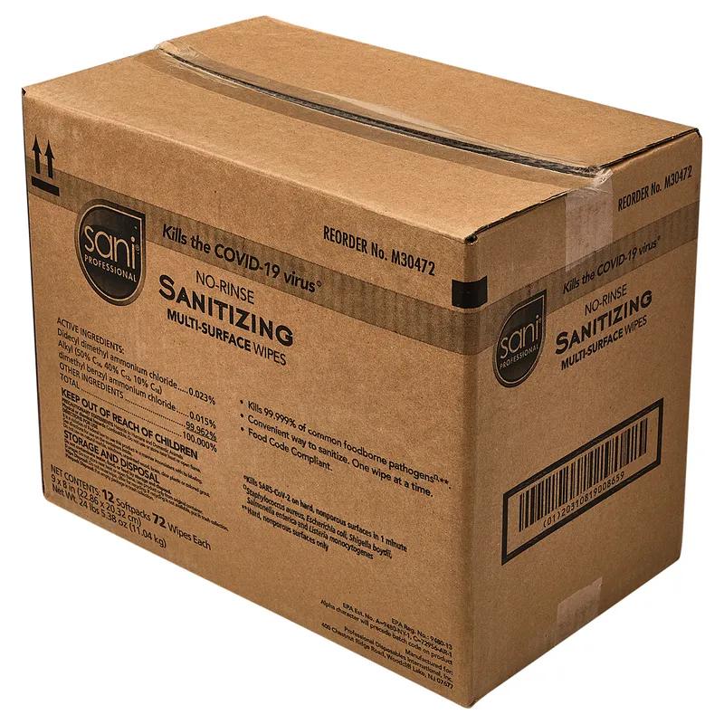 Sani Professional® Table Turner Cleaning Wipe 72 Count/Pack 12 Packs/Case