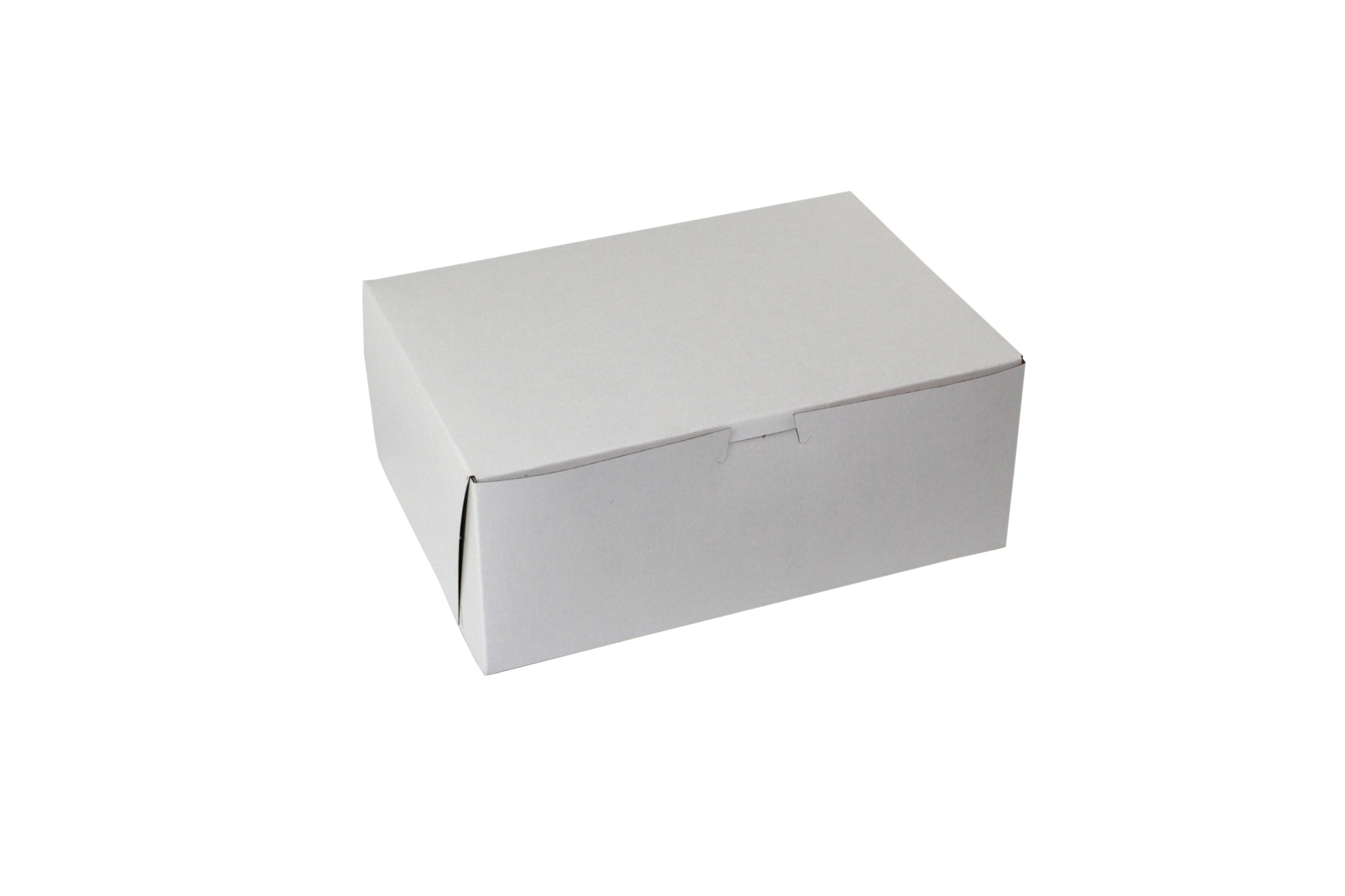 Bakery Box 12X9X3 IN Paperboard White Corner Lock 1-Piece 100/Bundle
