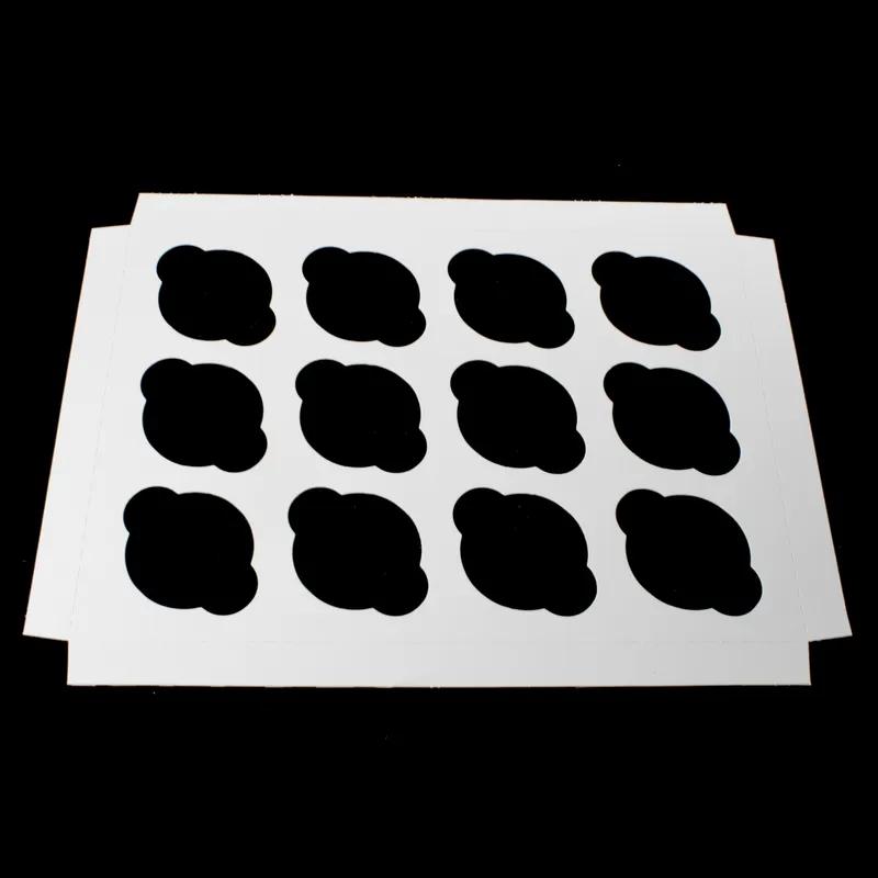 Cupcake Insert 13.9375X9.9375X0.875 IN 12 Compartment Cardboard White Kraft 100/Bundle