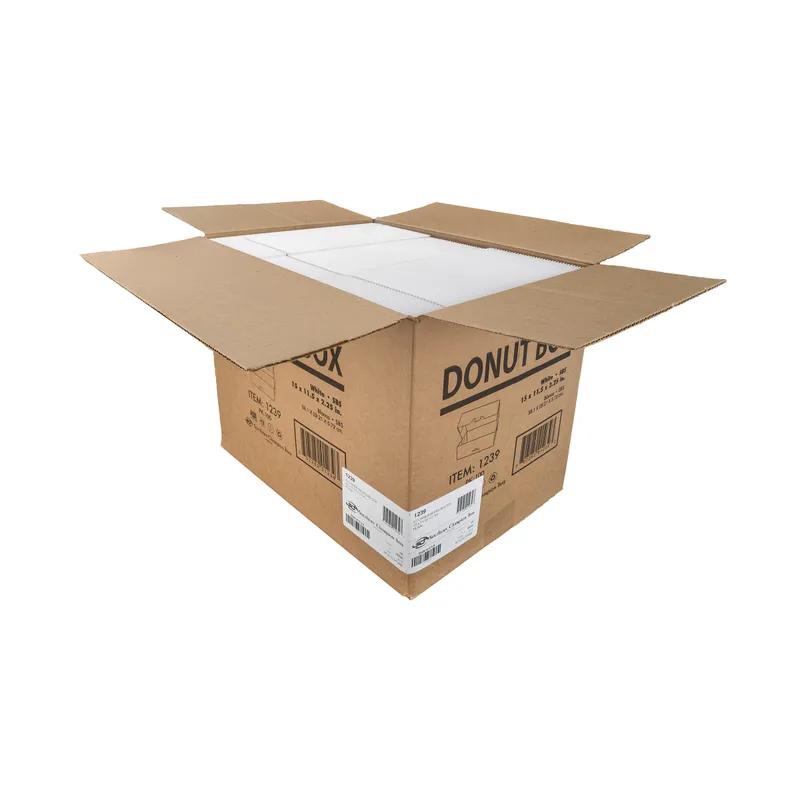 Cake Box 15X11.5X2.25 IN SBS Paperboard White Rectangle Automatic 100/Bundle