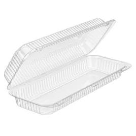 Essentials Take-Out Container Hinged With Dome Lid 12.25X5.125X2.625 IN RPET Clear Rectangle Bar Lock 250/Case