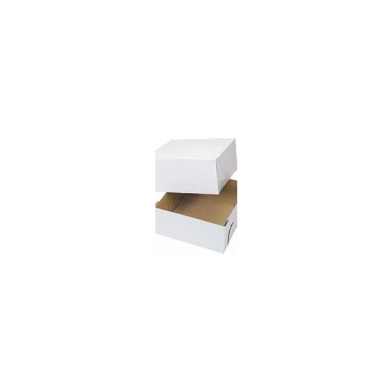 Cake Box 10X10X5 IN Corrugated Paperboard Square 2-Piece 25/Bundle