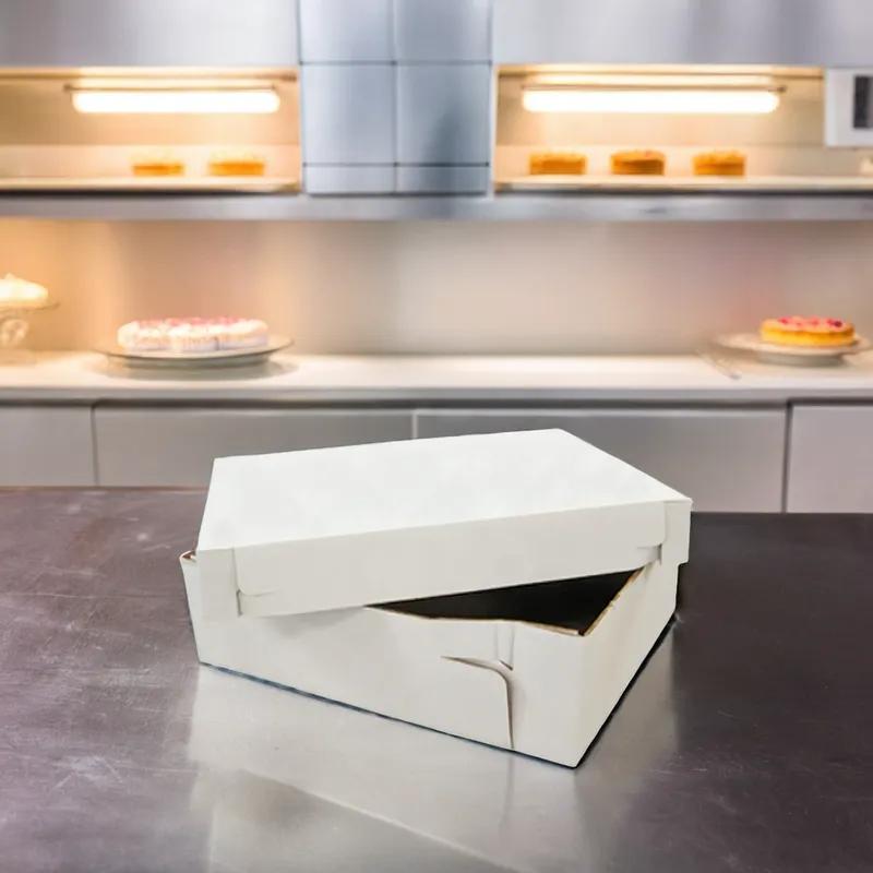 Cake Box 16X16X6 IN Corrugated Paperboard Square 2-Piece 25/Bundle