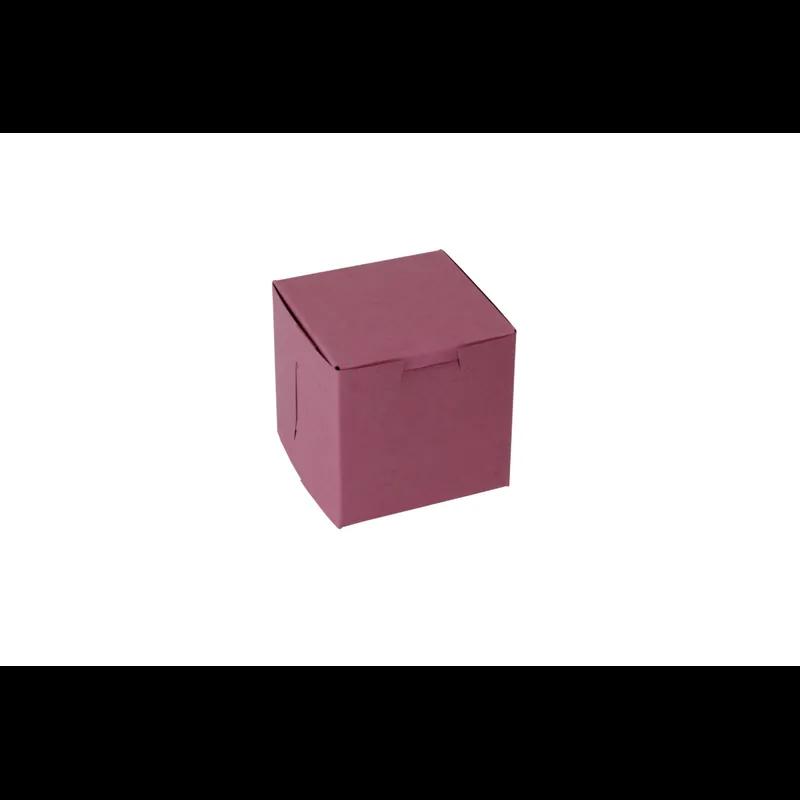 Bakery Box 4X4X4 IN Paperboard Strawberry Corner Lock 1-Piece 200/Bundle