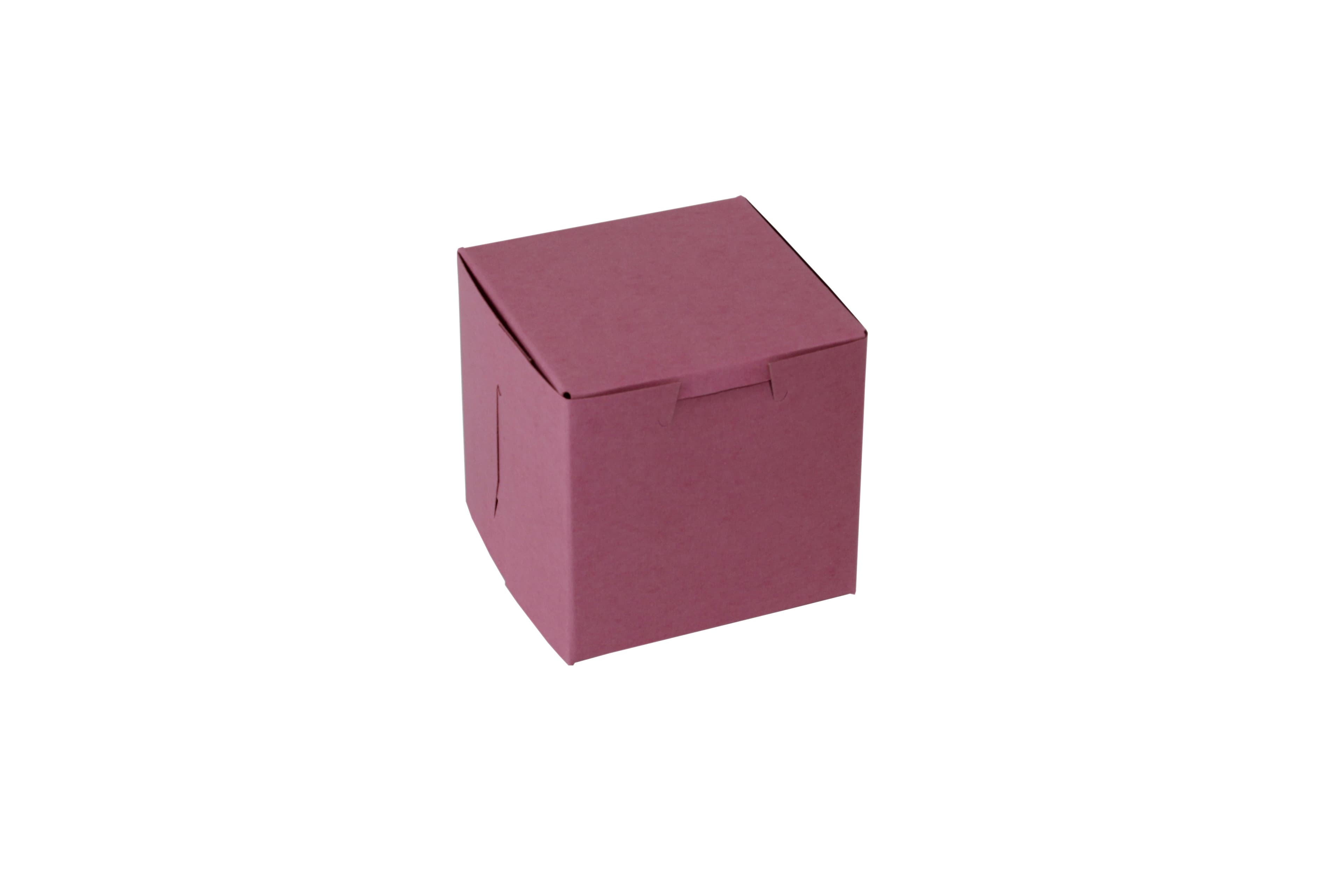 Bakery Box 4X4X4 IN Paperboard Strawberry Corner Lock 1-Piece 200/Bundle