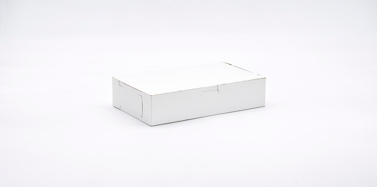 Easy Lock Eclair Box 10X6X2.25 IN SUS Paperboard CRB White Rectangle Lock Corner 1-Piece 250/Bundle