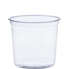 Solo® Cold Deli Container Base 24 OZ RPET Clear Freezer Safe Crack Resistant 50 Count/Bag 10 Bags/Case 500 Count/Case