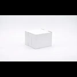 Easy Lock Cake Box 7X7X5 IN SUS Paperboard CRB White Square Lock Corner 1-Piece 100/Bundle