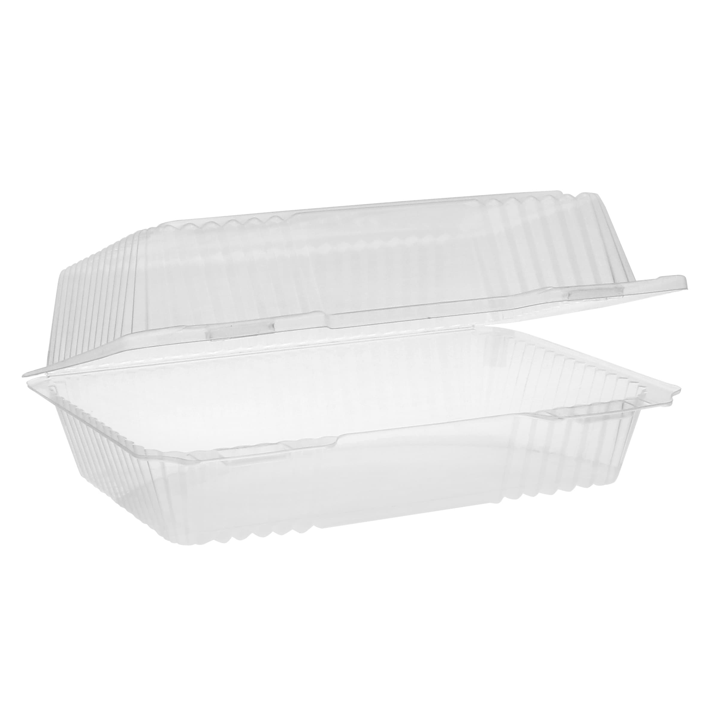 Take-Out Container Hinged With Dome Lid 9.25X6.25X3.25 IN OPS Clear Rectangle 200/Case