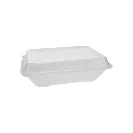 Take-Out Container Hinged With Dome Lid 9.2X6.5X2.8 IN Polystyrene Foam White Rectangle 150/Case