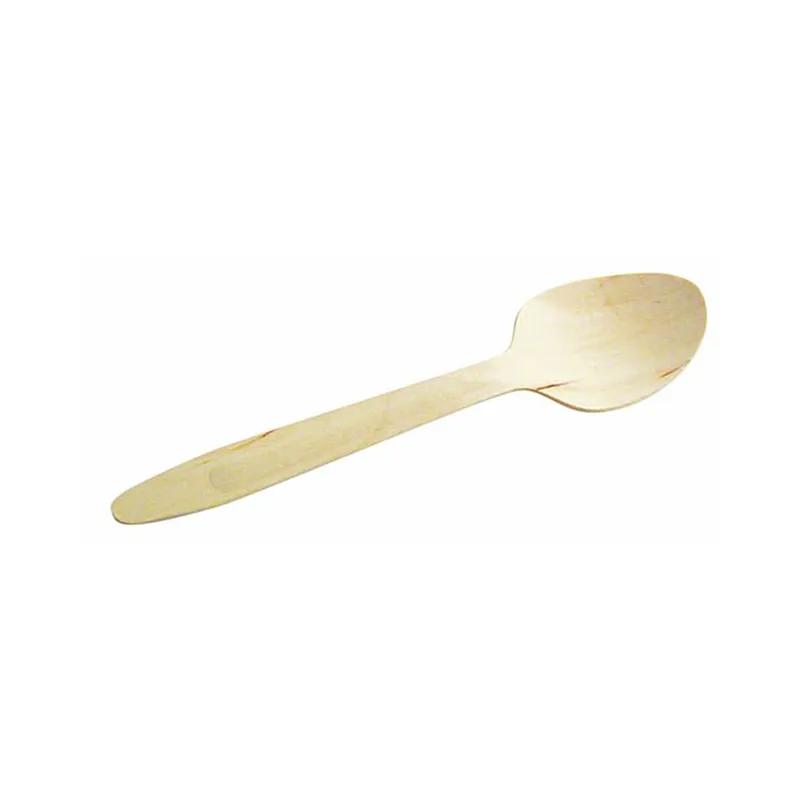 Spoon 6.2 IN Wood Natural 100 Count/Pack 20 Packs/Case 2000 Count/Case
