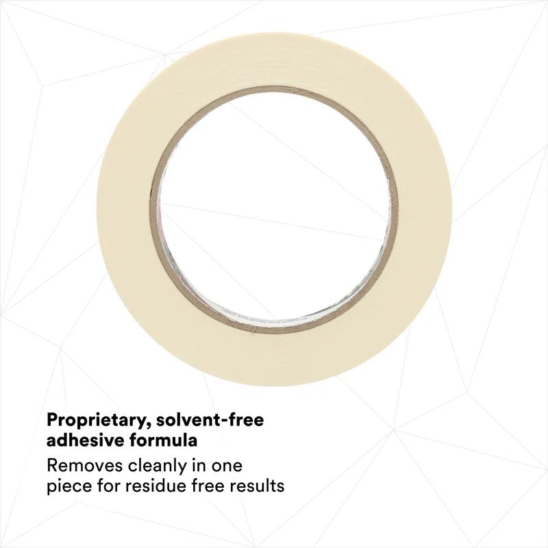 3M™ 201+ Masking Tape 0.71IN X60.14YD Tan Crepe Paper Rubber 48/Case