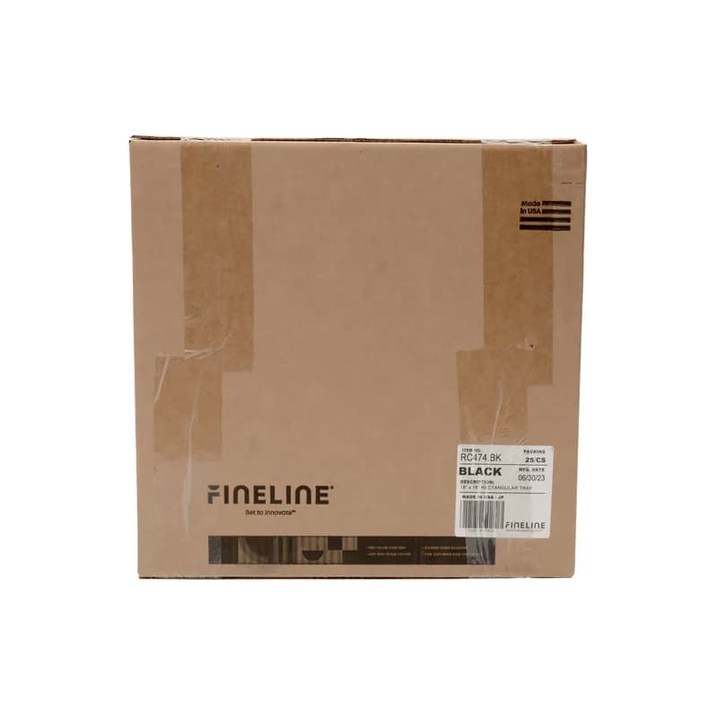 Serving Tray 18X16 IN Plastic Black 25/Case