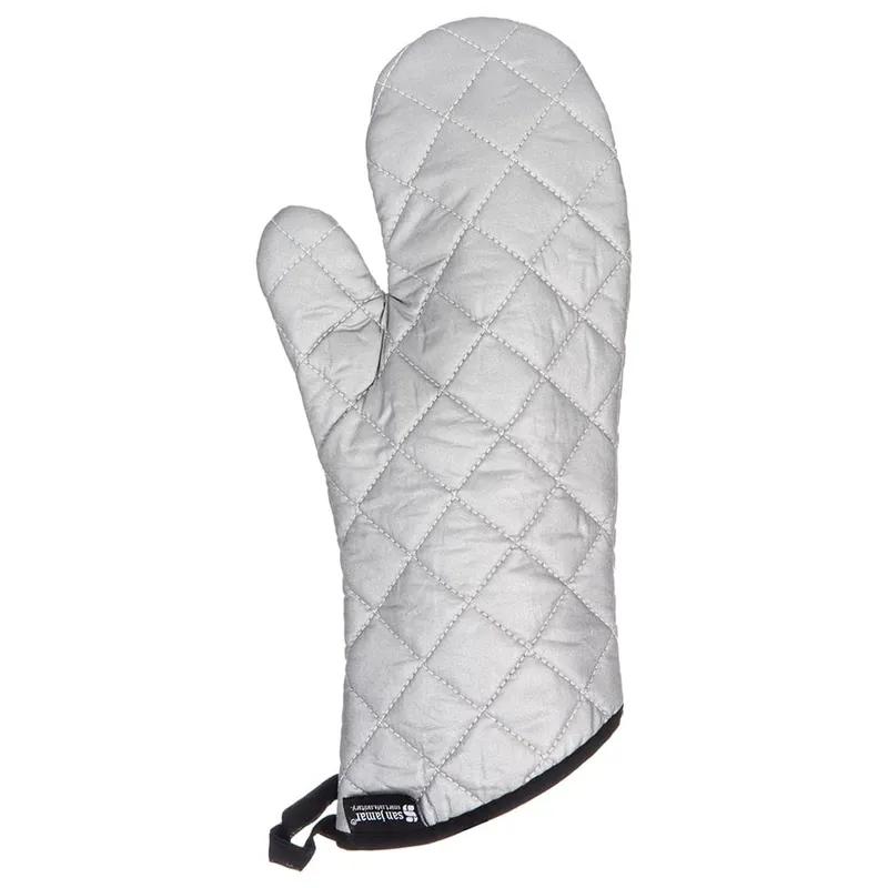 San Jamar Gloves 15 IN Silver Silicone Hangable Non-Stick 1/Pair