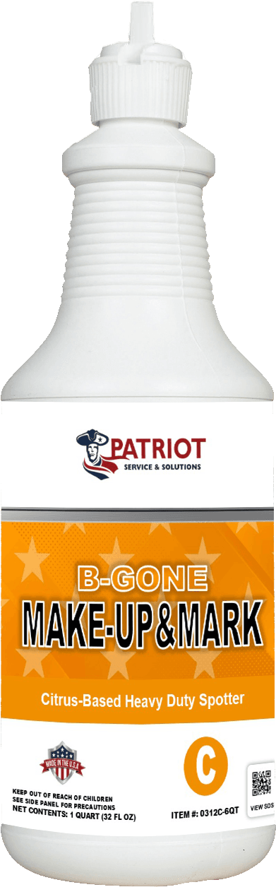 Patriot® B-Gone Citrus Scent Laundry Stain Remover 32 OZ Make-Up, Mark and Wax Remover 6/Case