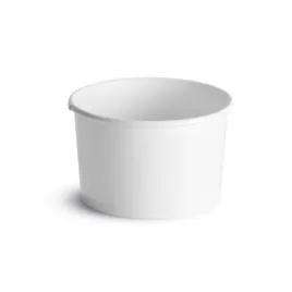 Food Container Base 8-10 OZ Single Wall Poly-Coated Paper White Round 1000/Case