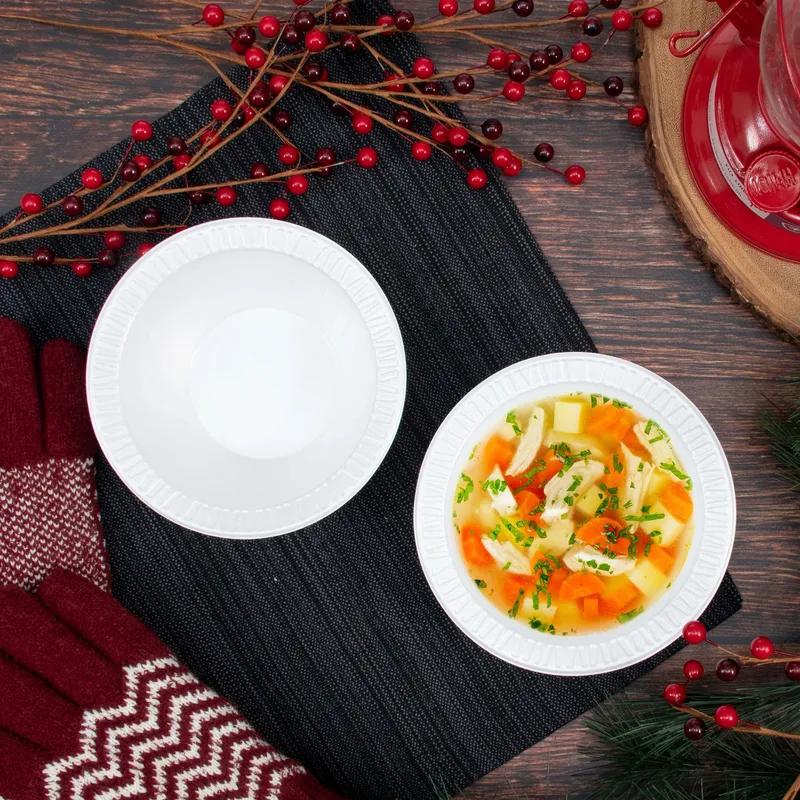 Dart® Concorde® Bowl 12 OZ XPS White Round Unlaminated 125 Count/Pack 8 Packs/Case 1000 Count/Case