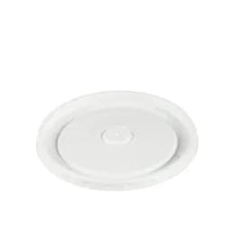 Solo® Lid Flat 4.3X0.31 IN PS White Round For 12 OZ Container 1200/Case
