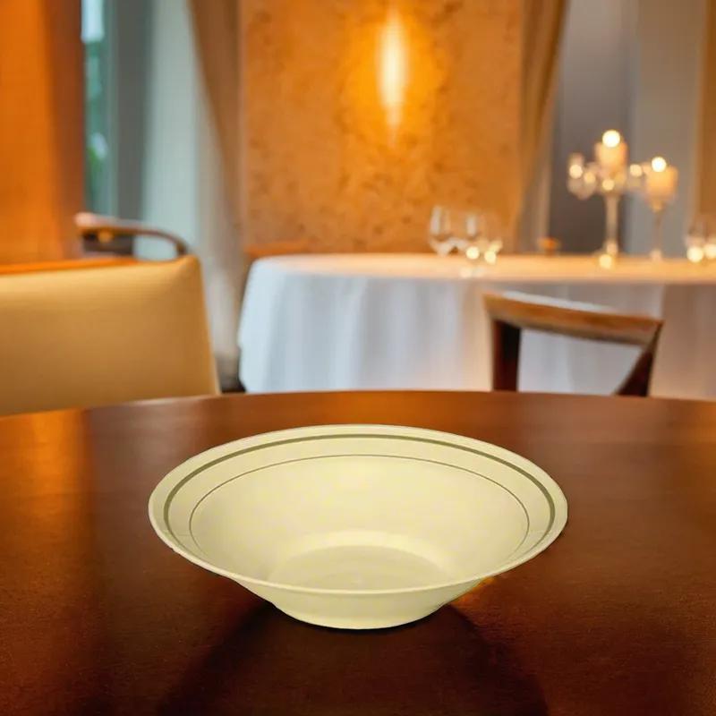 WNA Masterpiece Bowl 10 OZ Plastic Ivory Gold 150/Case