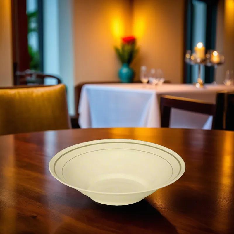 WNA Masterpiece Bowl 10 OZ Plastic Ivory Gold 150/Case