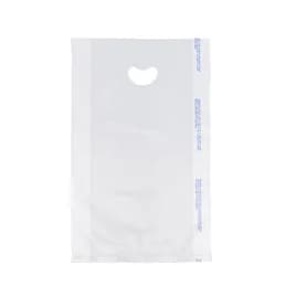 Merchandise Bag 16X4X24 IN White HDPE 0.7MIL With Die Cut Handles 500/Case