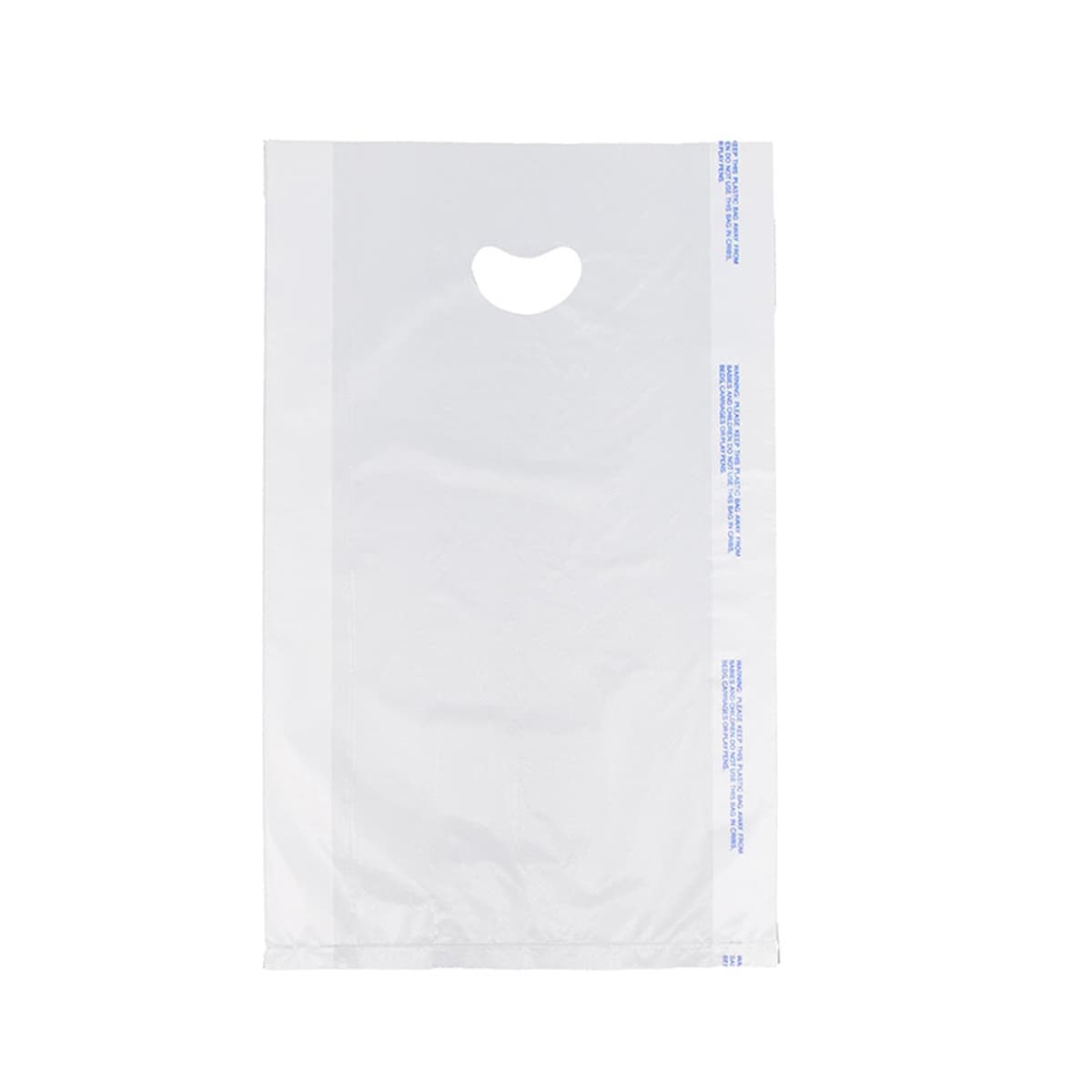 Merchandise Bag 16X4X24 IN White HDPE 0.7MIL With Die Cut Handles 500/Case