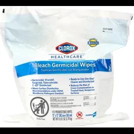 Clorox Healthcare® Bleach Germicidal Unscented One-Step Disinfectant Multi Surface Wipe 110 Count/Pack 2 Packs/Case