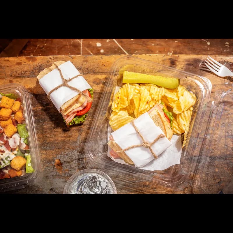 Deli Container Base 24 OZ RPET Clear Tamper-Evident 231/Case