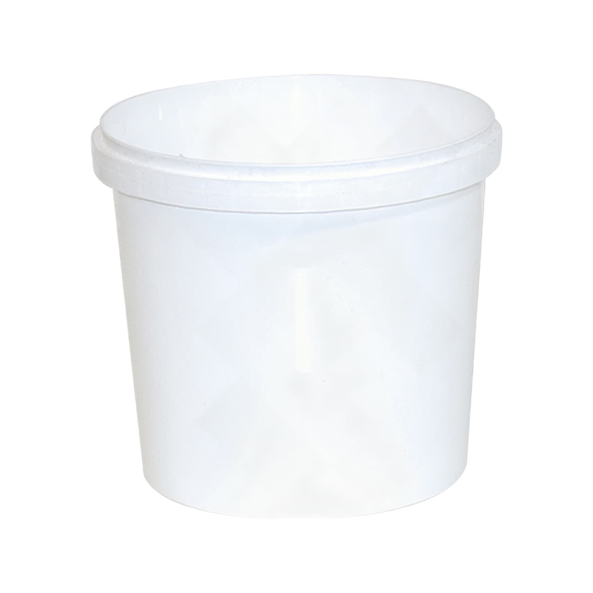 Bucket & Tub Base 80 OZ PP White Round Tamper-Evident Tamper-Resistant 207/Case