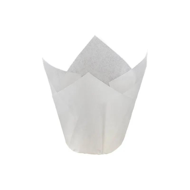 Baking Cup 3.5-4.5 OZ 6.299X1.968 IN White Petal & Tulip 2000/Case