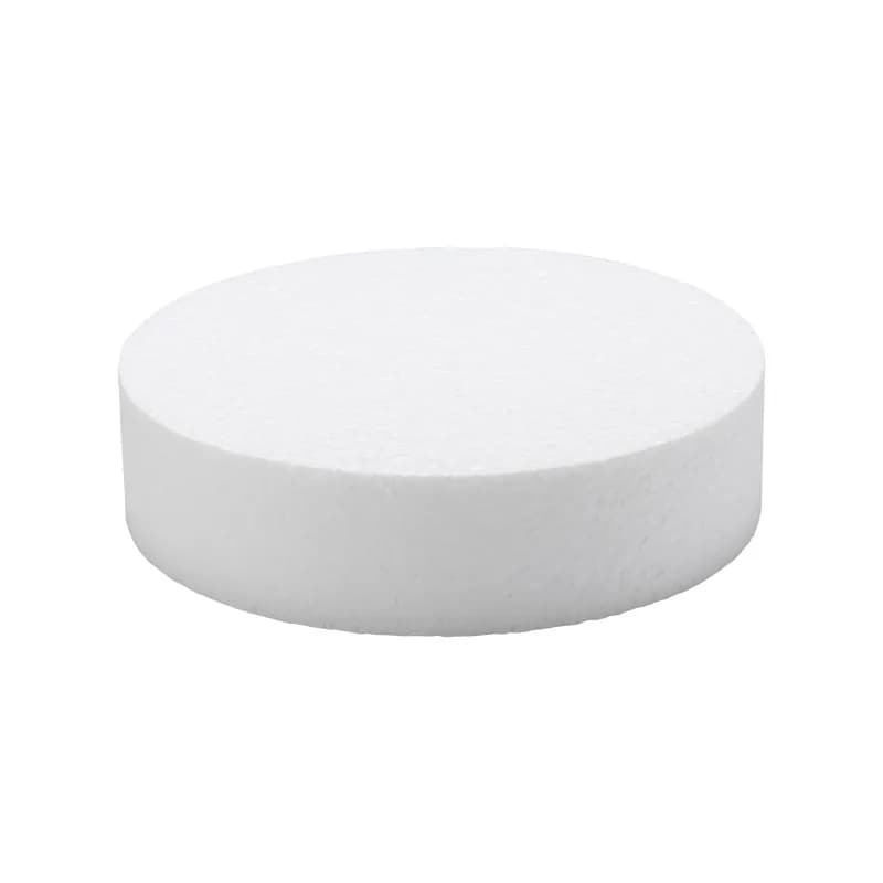 Dummy Cake 8X2 IN Foam White Round 1/Each