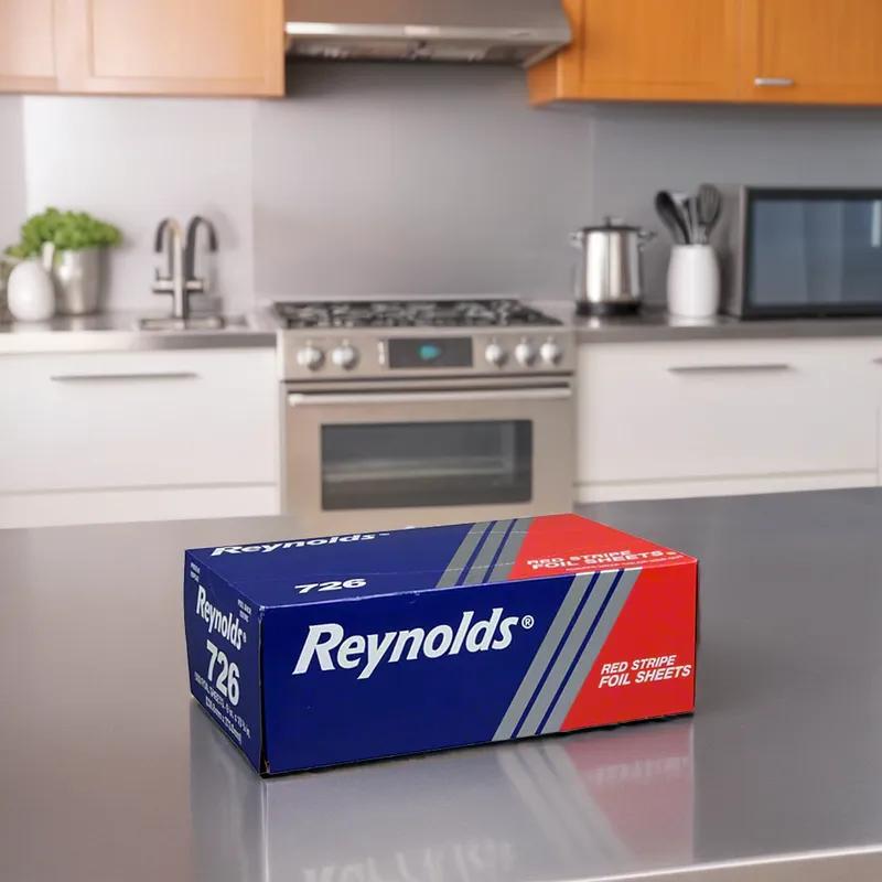 Foil Sheets 9X10.75 IN Aluminum Red Stripe Quilted 500 Sheets/Pack 6 Packs/Case 3000 Sheets/Case