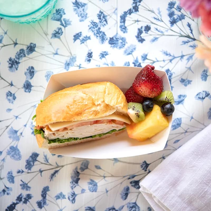 Food Tray 1 LB Paper White Plain 1000/Case