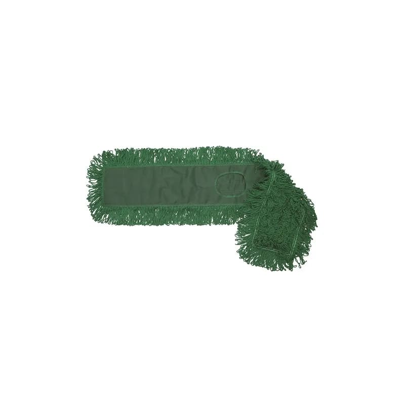 MaxiDust Dust Mop Head 18X5 IN Green Cotton 2PLY Loop End Quick Change 1/Each