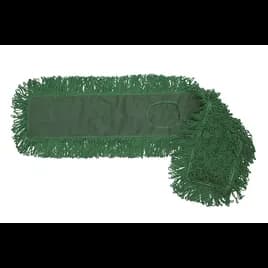 MaxiDust Dust Mop Head 18X5 IN Green Cotton 2PLY Loop End Quick Change 1/Each