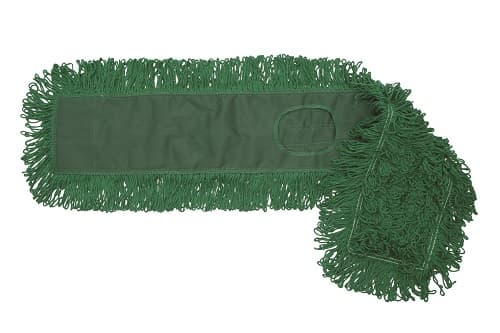 MaxiDust Dust Mop Head 24X5 IN Green Cotton 2PLY Loop End Quick Change 1/Each
