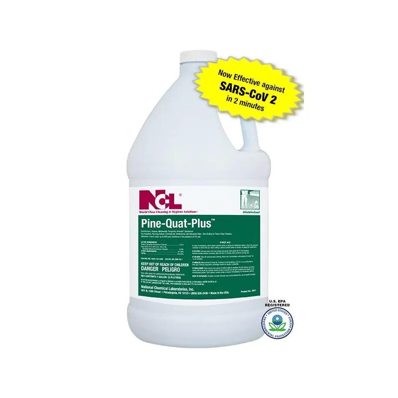 Pine-Quat-Plus Pine One-Step Disinfectant 1 GAL Multi Surface Concentrate Quat Mildewstat Fungicidal Virucidal 4/Case