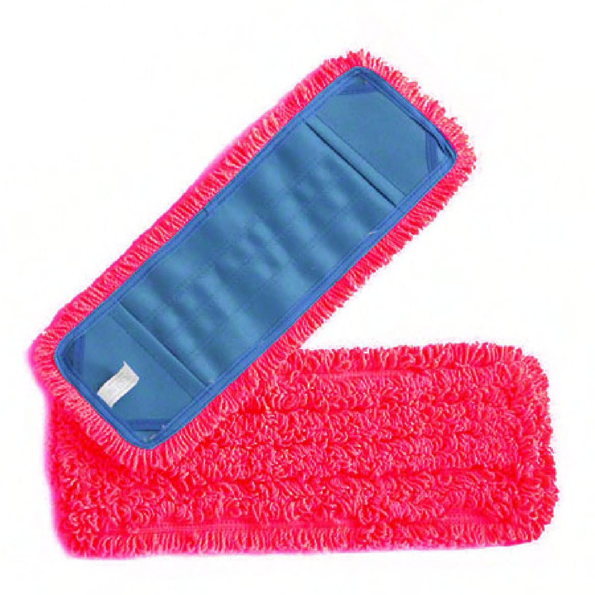 Dust Mop 18 IN Red Microfiber Pocket Cut End Fringed 36 Count/Case